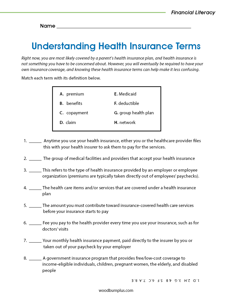 Understanding Health Insurance Terms