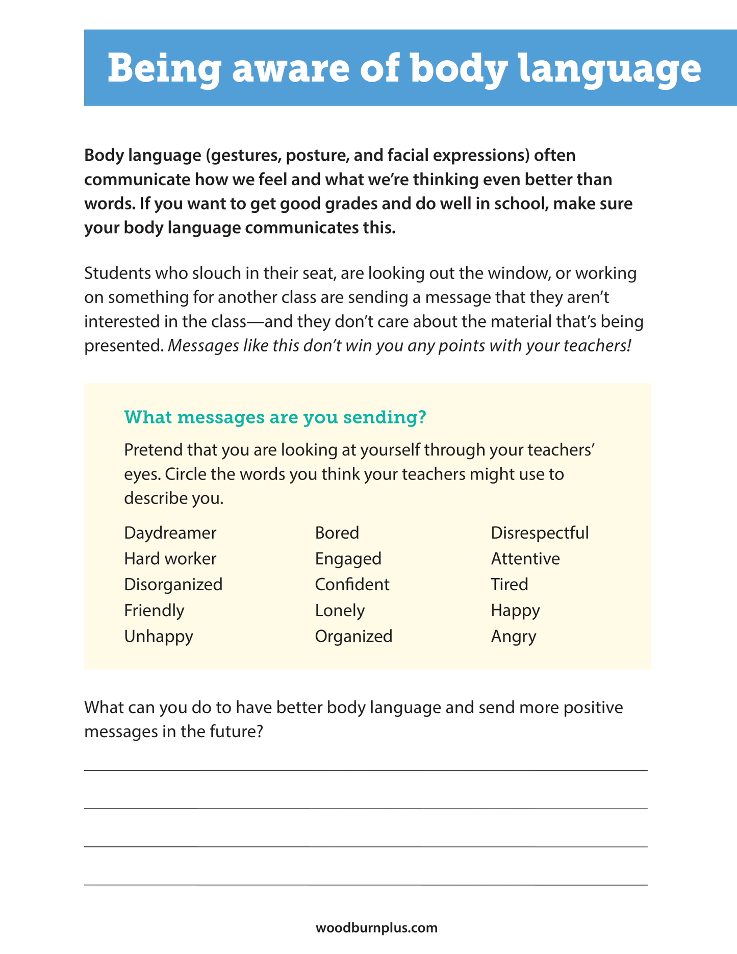 Being Aware of Body Language