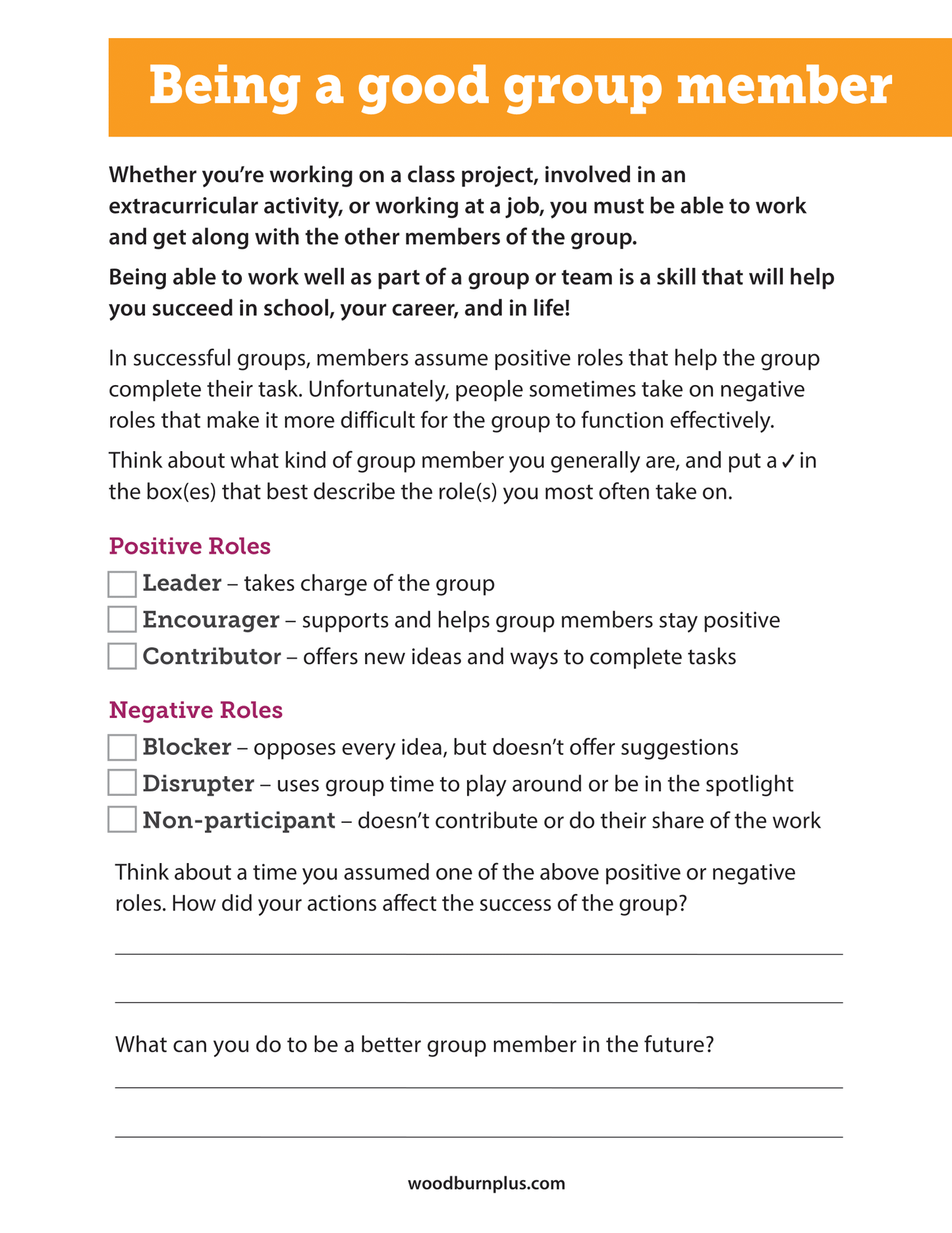 Being a Good Group Member