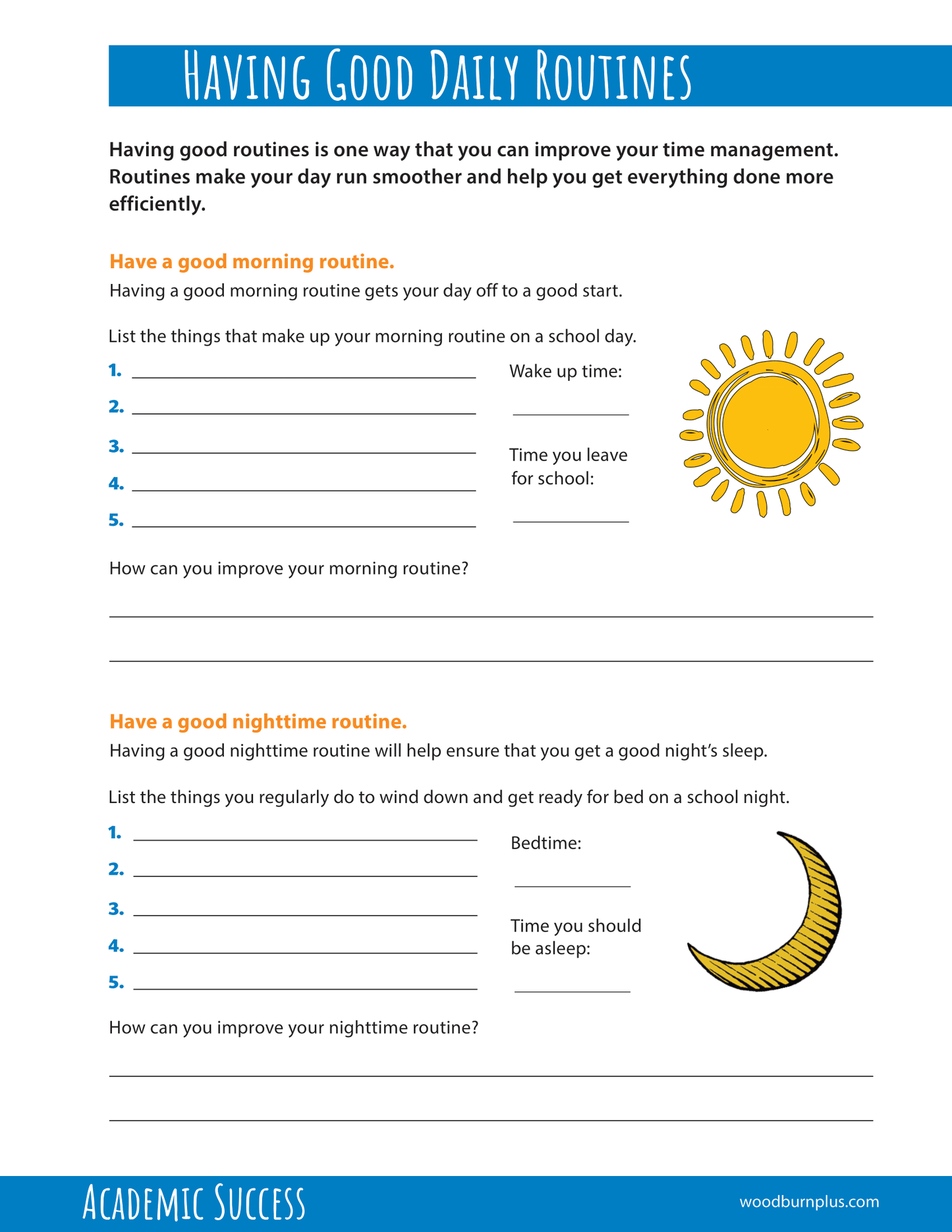 Having Good Daily Routines