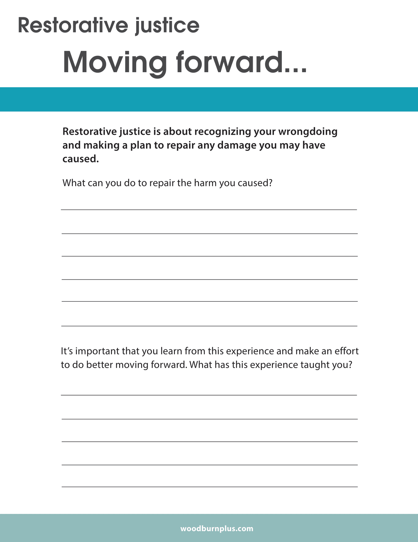 Restorative Justice - Moving Forward