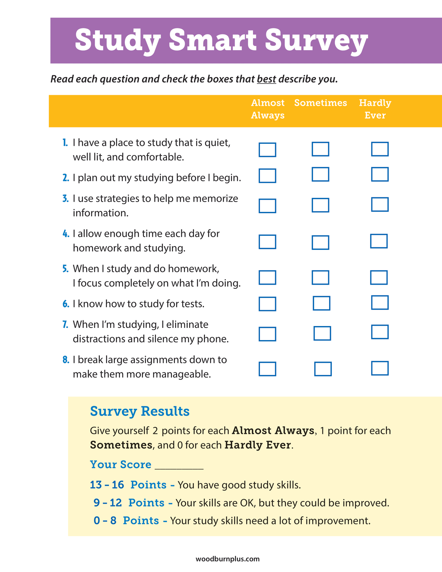 Study Smart Survey