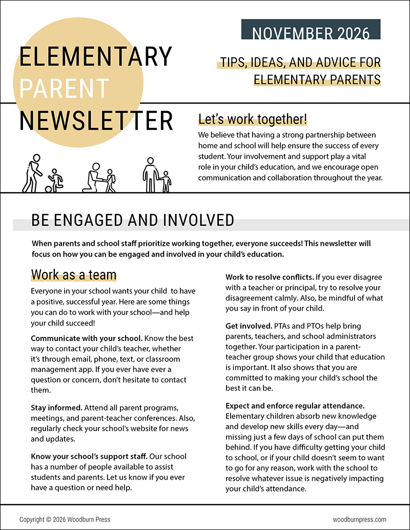 Elementary Parent Newsletter - November 2026