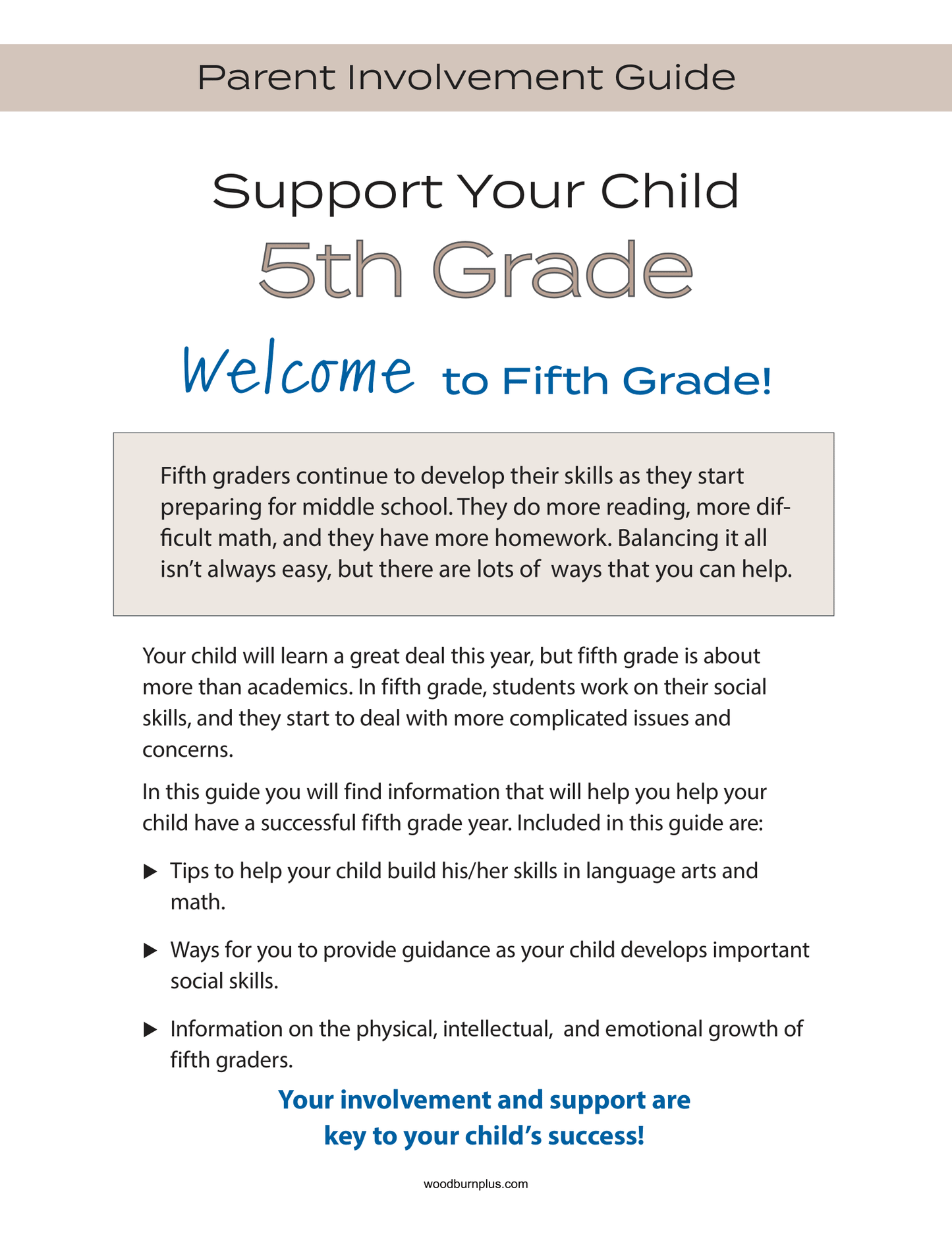 Support Your Child - 5th Grade