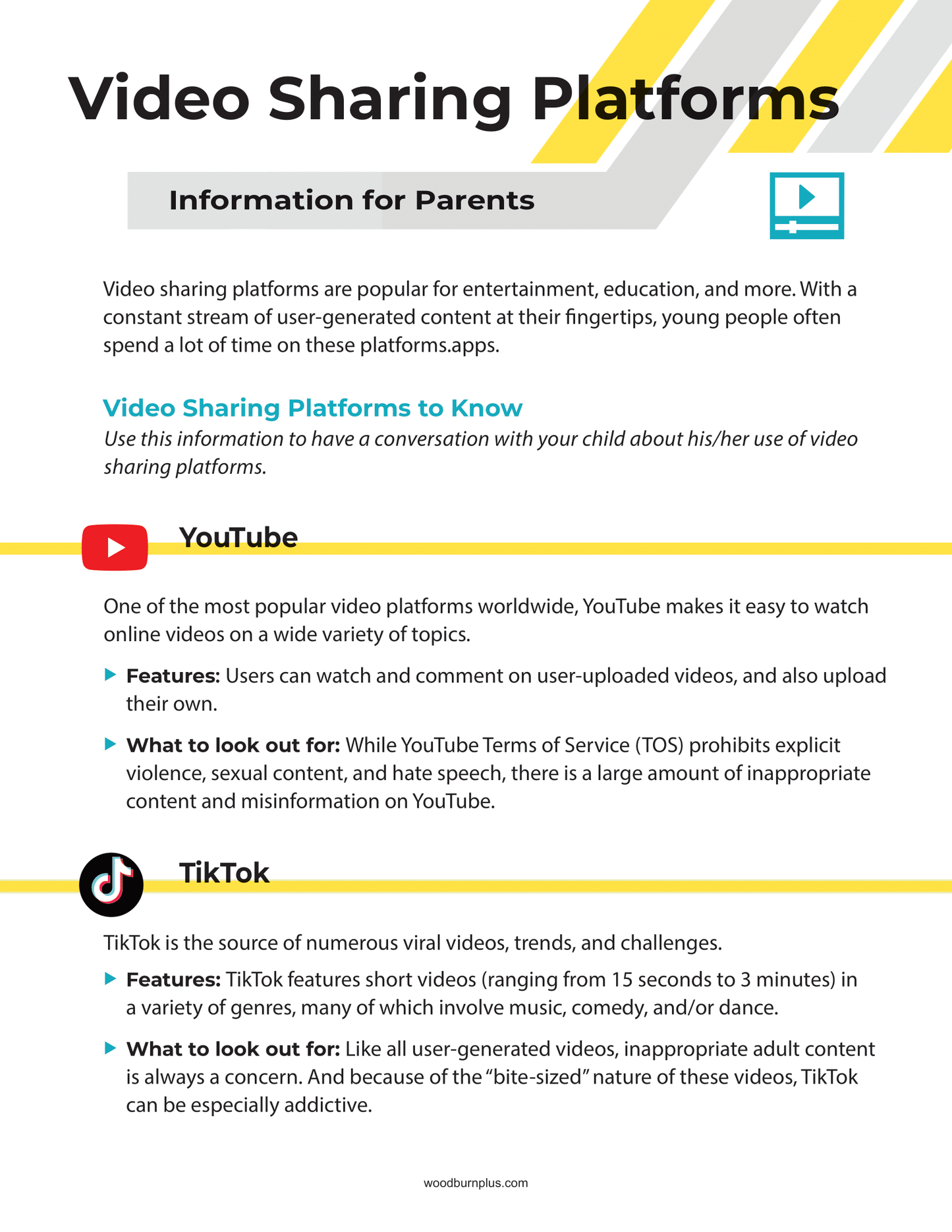 Video Sharing Platforms - Information for Parents