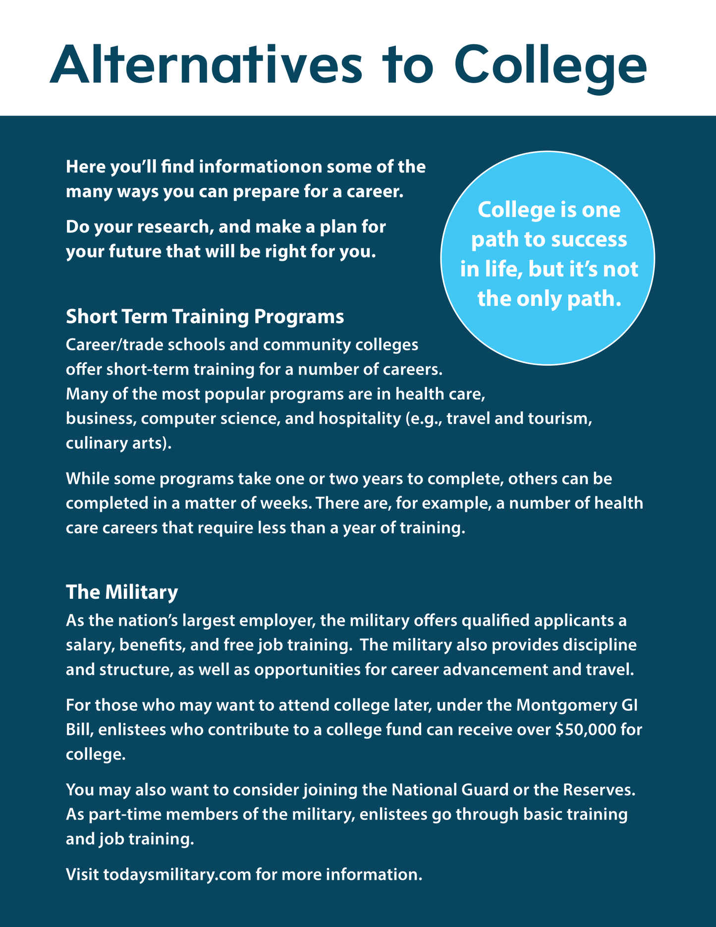 Alternatives to College