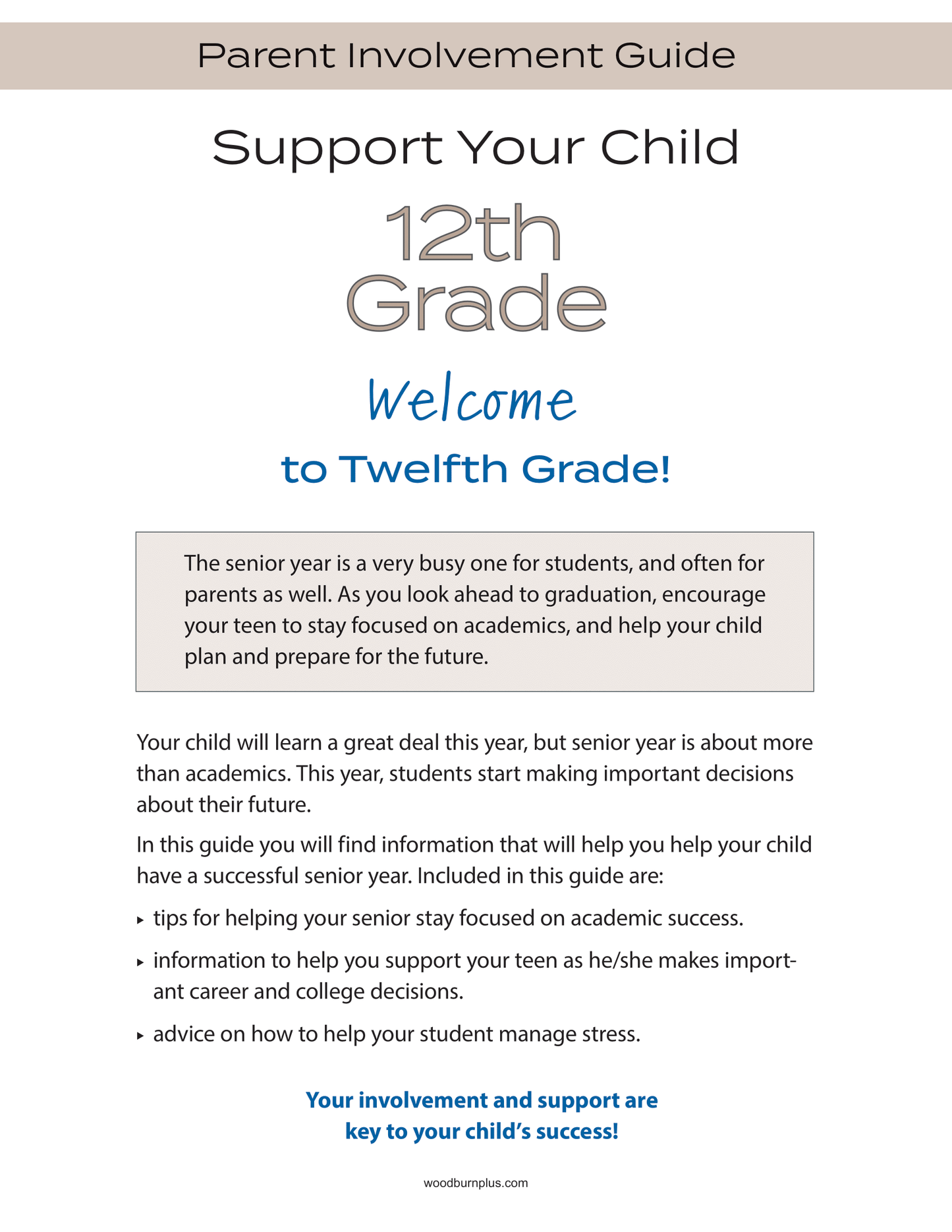 Support Your Child - 12th Grade