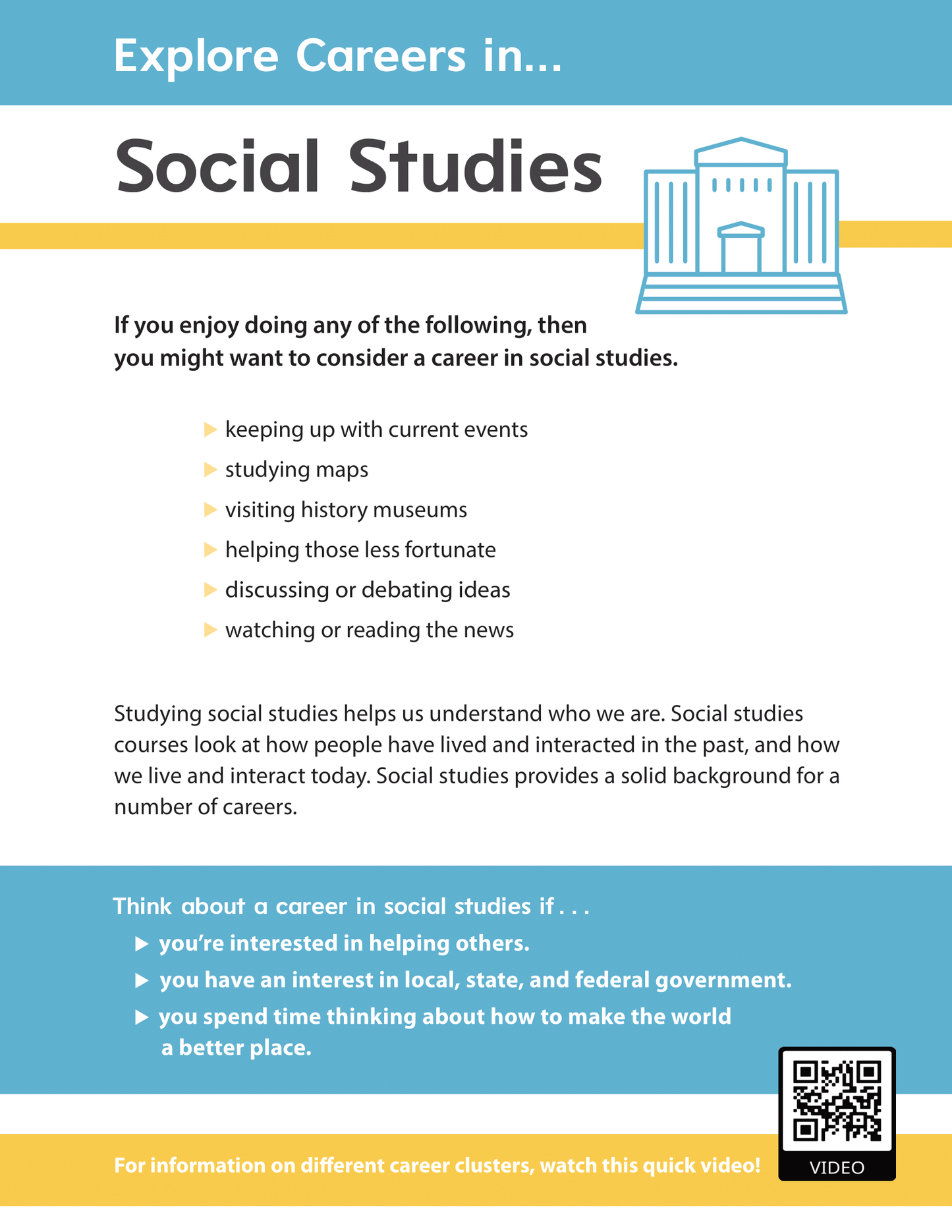 Explore Careers in Social Studies
