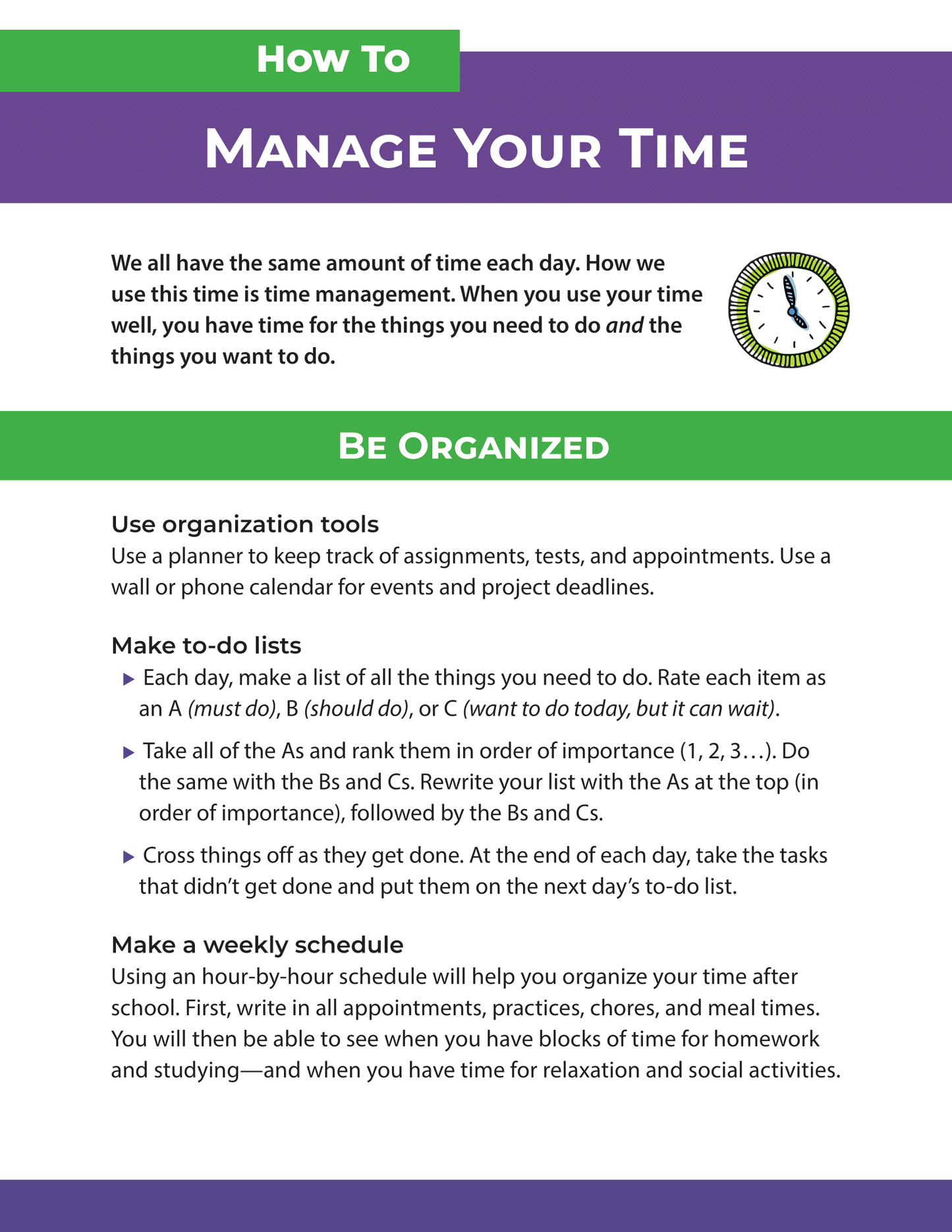 How to Manage Your Time