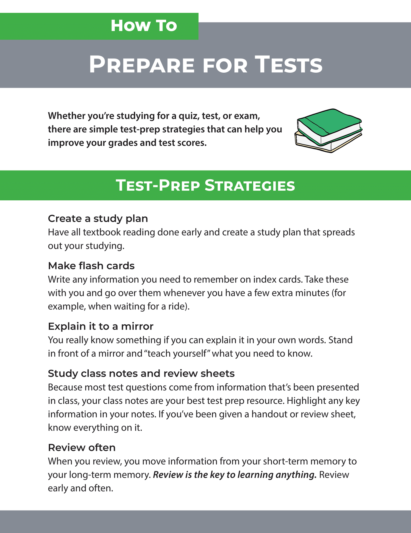 How to Prepare for Tests