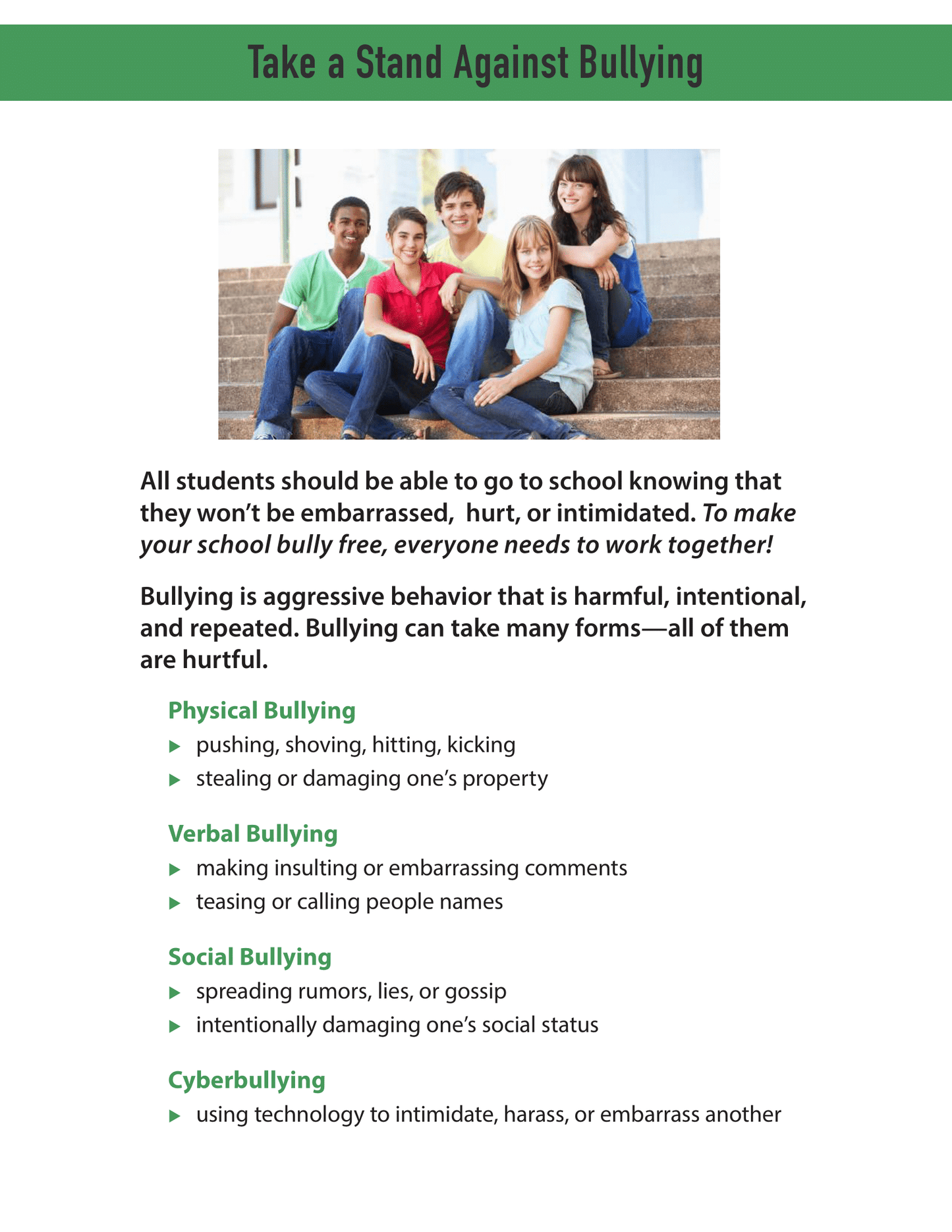 Take a Stand Against Bullying