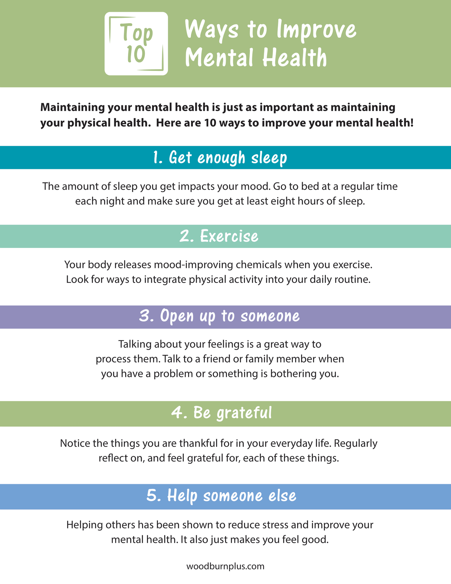 Top 10 Ways to Improve Mental Health