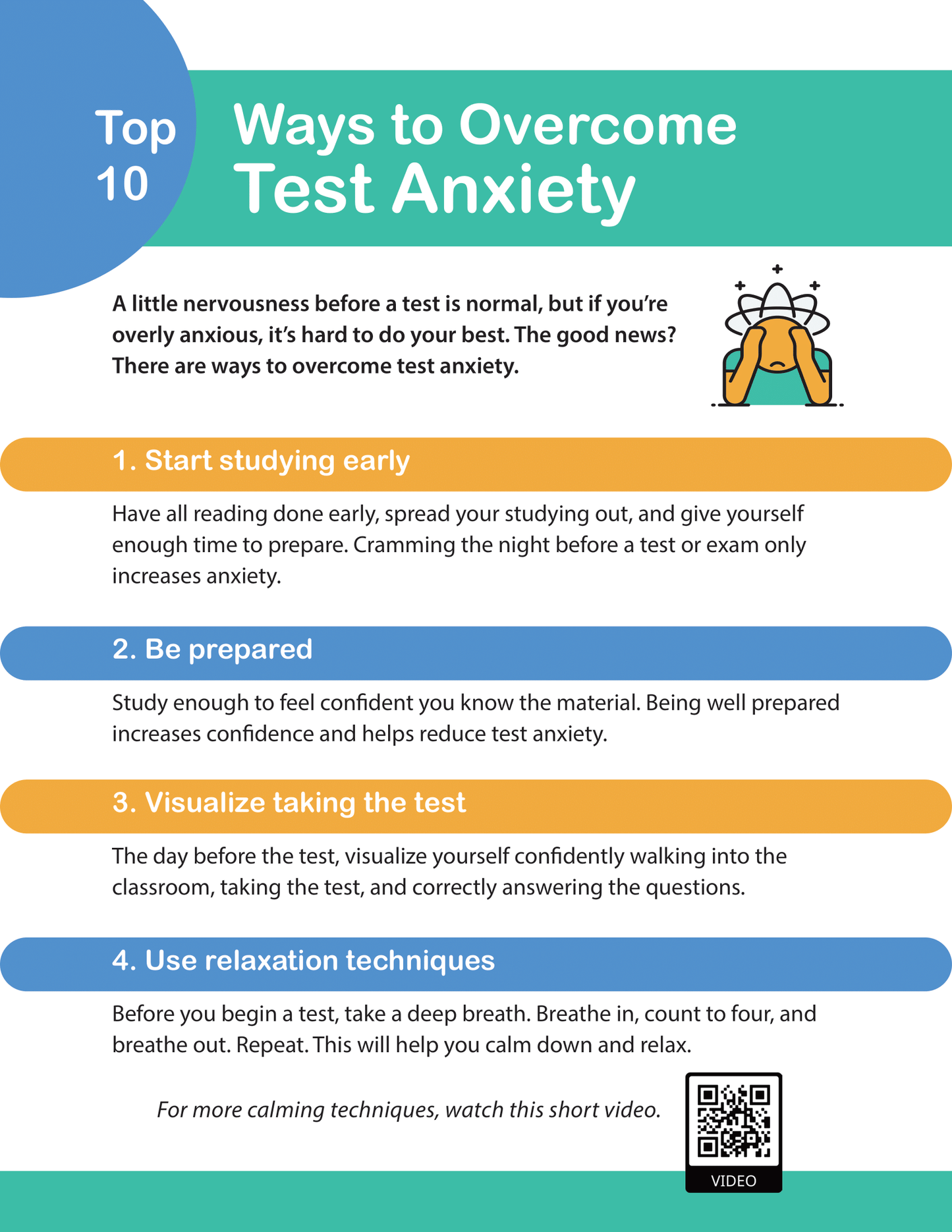 Top 10 Ways to Overcome Test Anxiety