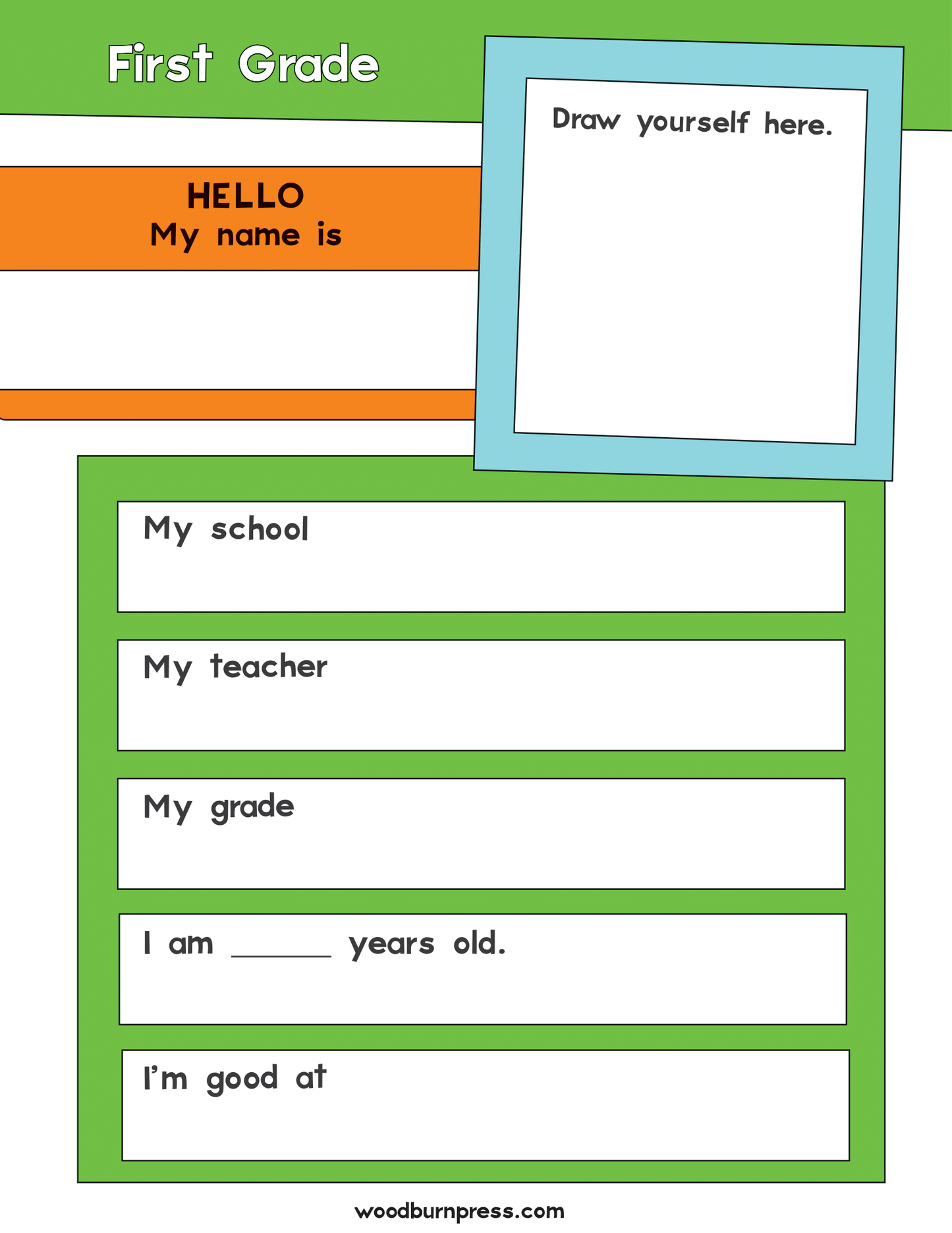 All About Me - First Grade