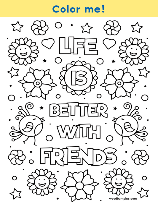 Friendship Coloring Page