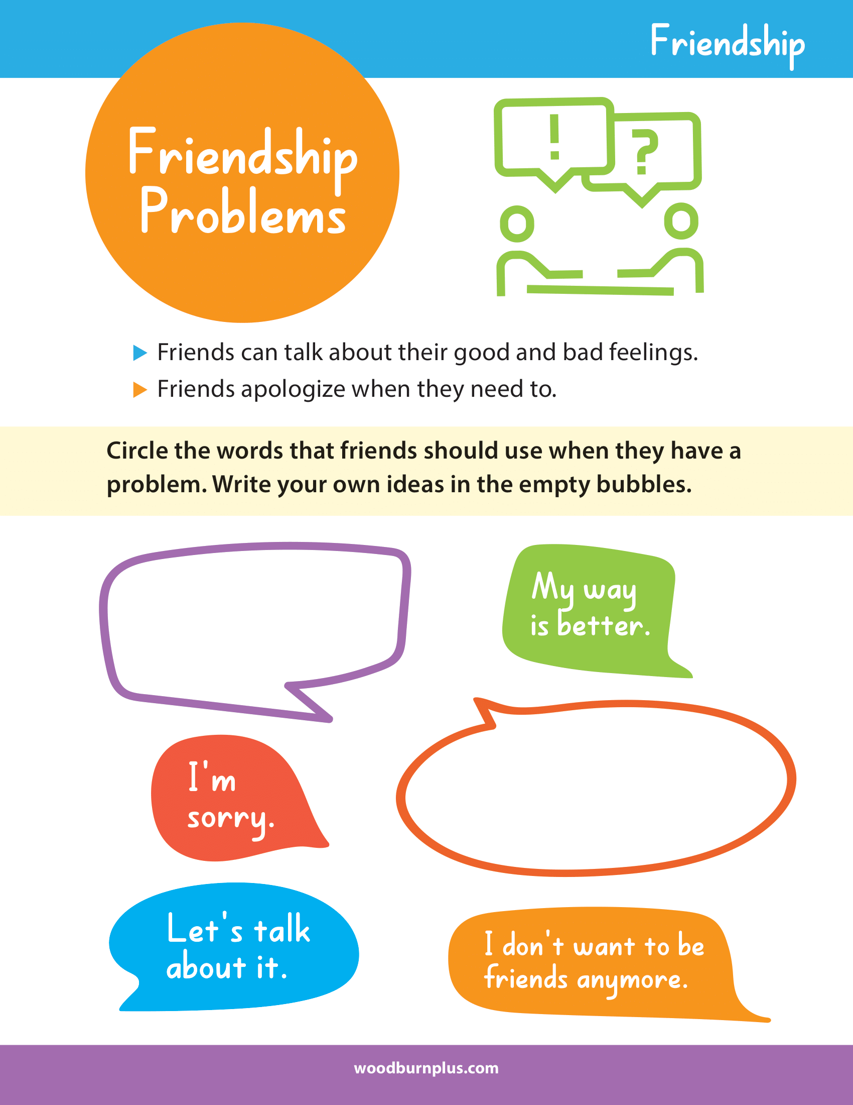 Problem Solving Friendship Issues Friendship Problems – Woodburn Plus