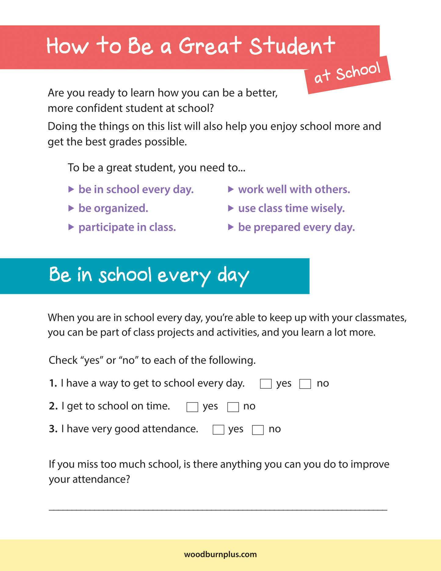 How to Be a Great Student at School - Be in School Every Day