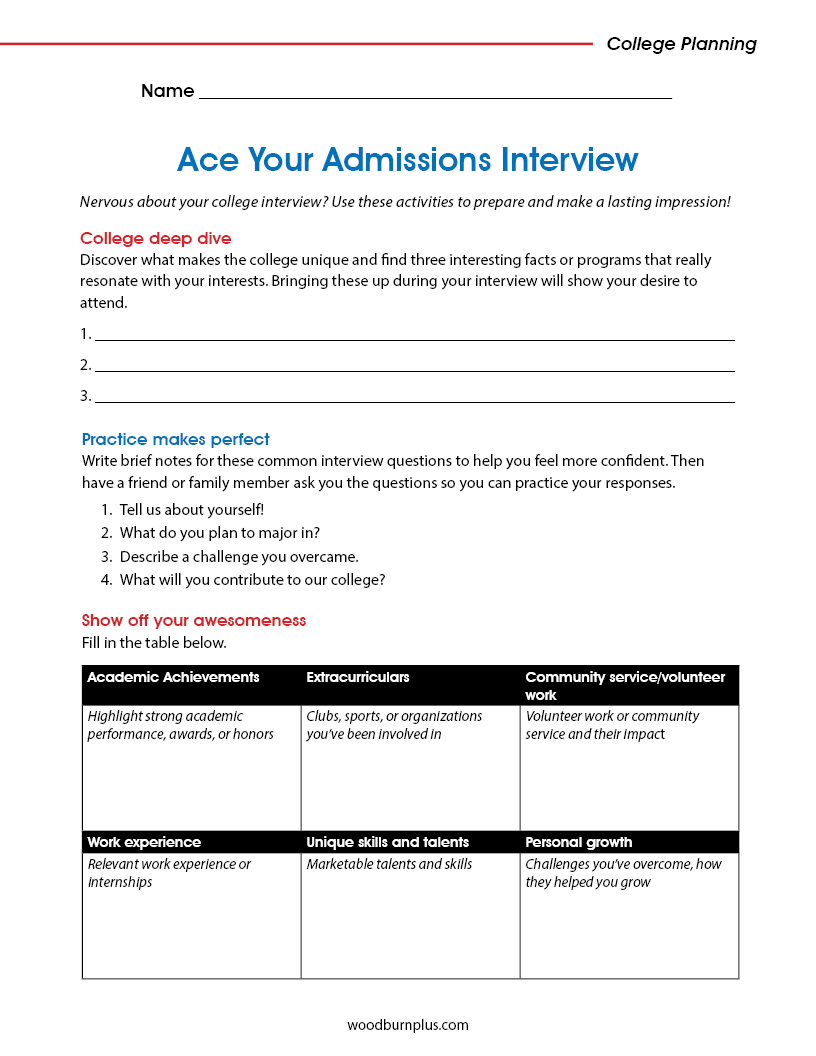Ace Your Admissions Interview