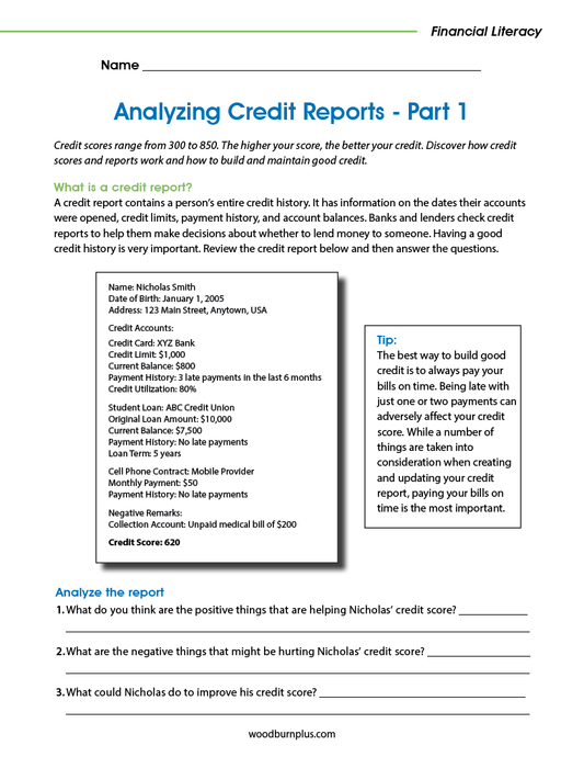 Analyzing Credit Reports - Part 1