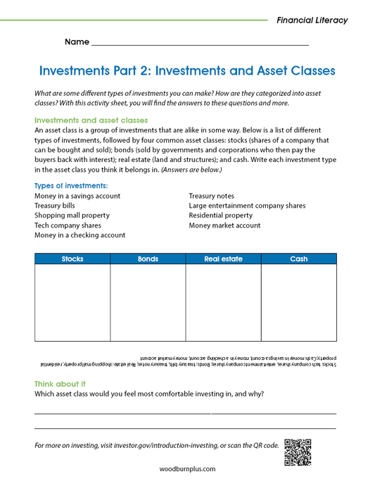 Investments Part 2: Investments and Asset Classes