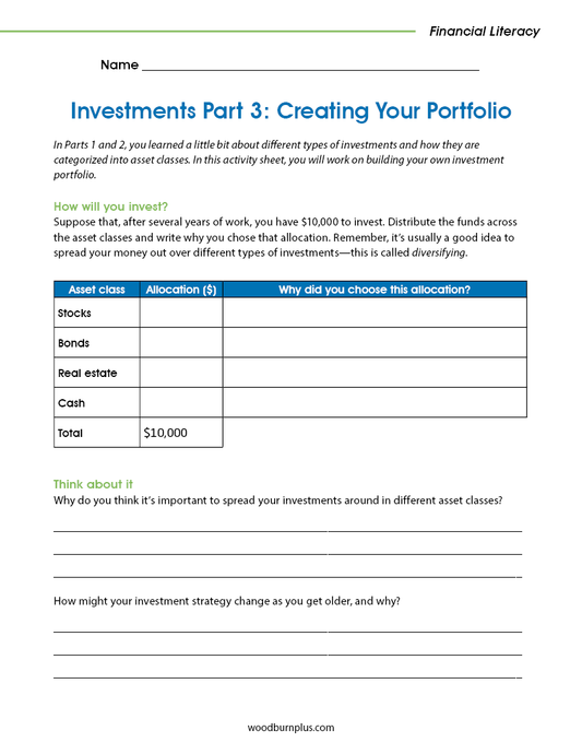 Investments Part 3: Creating Your Investment Portfolio