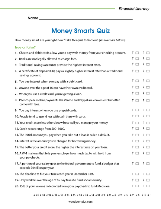 Money Smarts Quiz