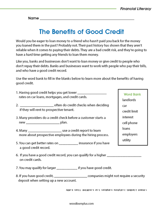 The Benefits of Good Credit