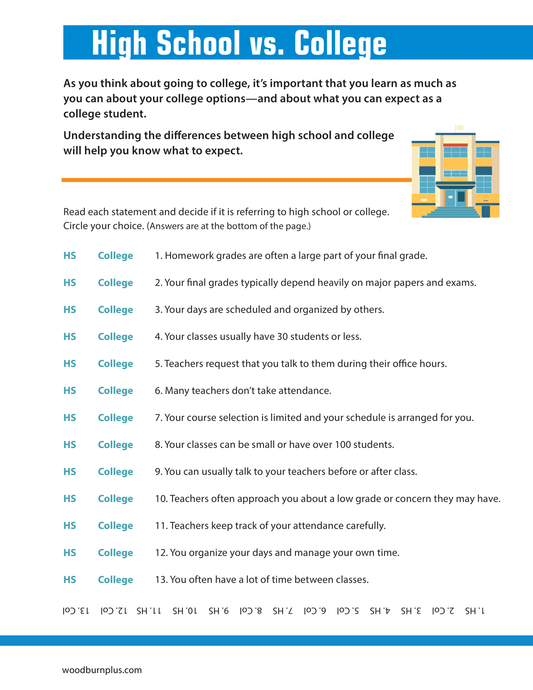 High School vs. College