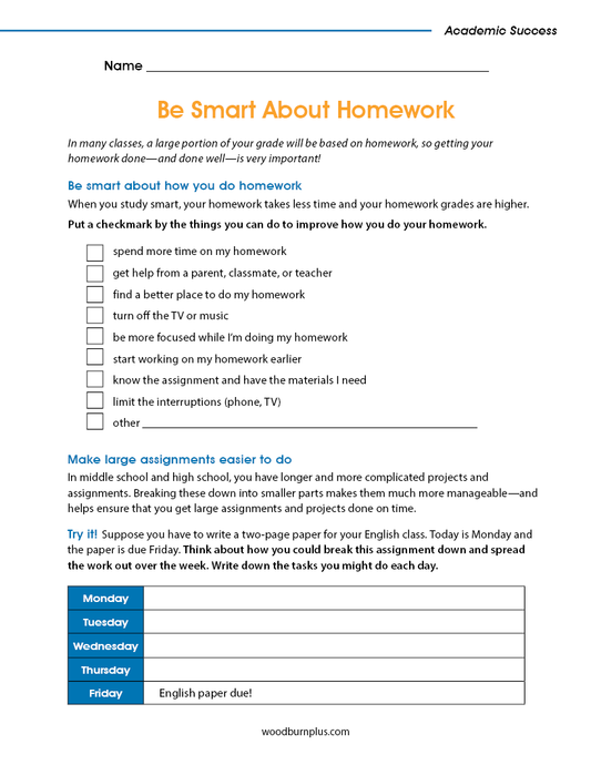 Be Smart About Homework