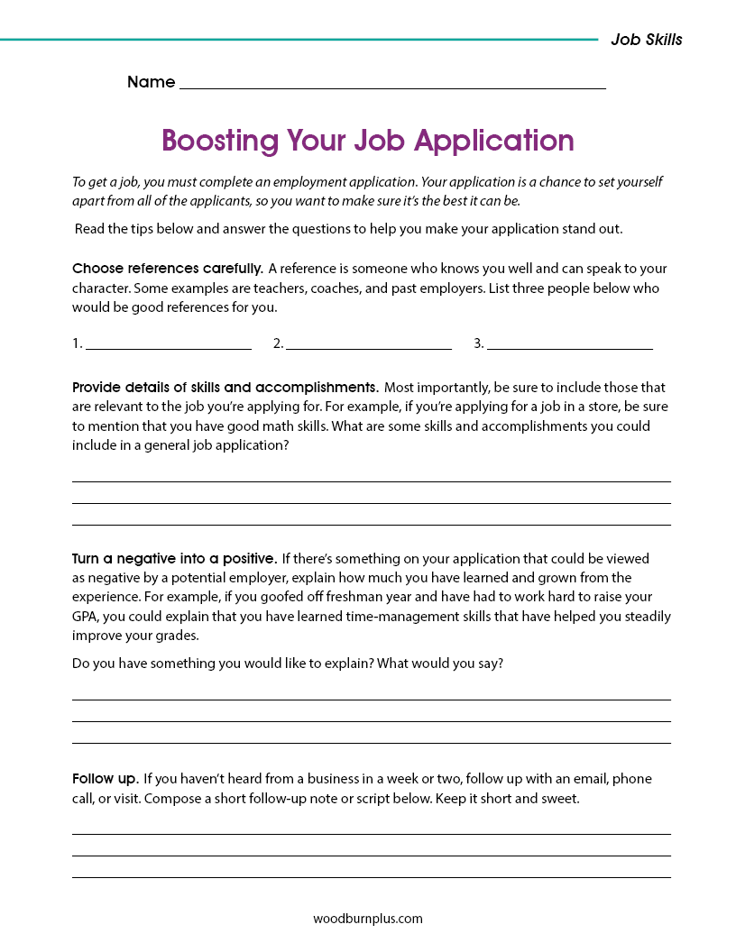 Boosting Your Job Application