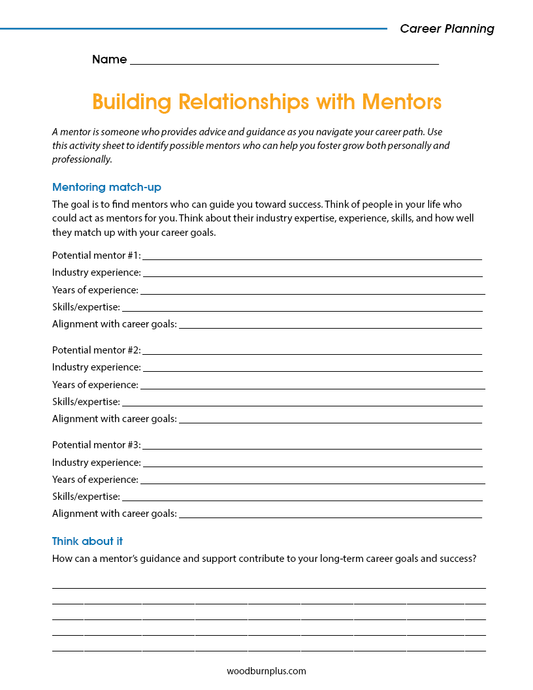 Building Relationships with Mentors