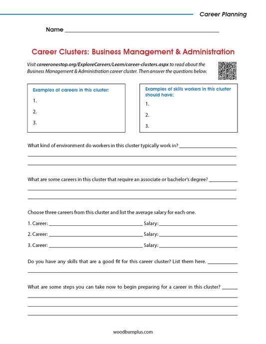 Career Clusters: Business Management and Administration