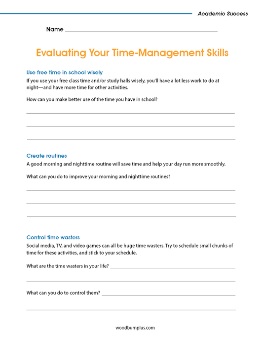 Evaluating Your Time-Management Skills