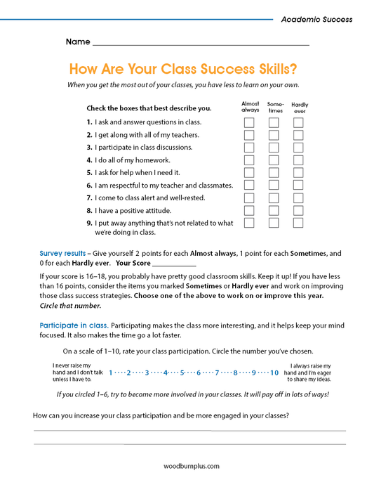 How Are Your Class Success Skills?