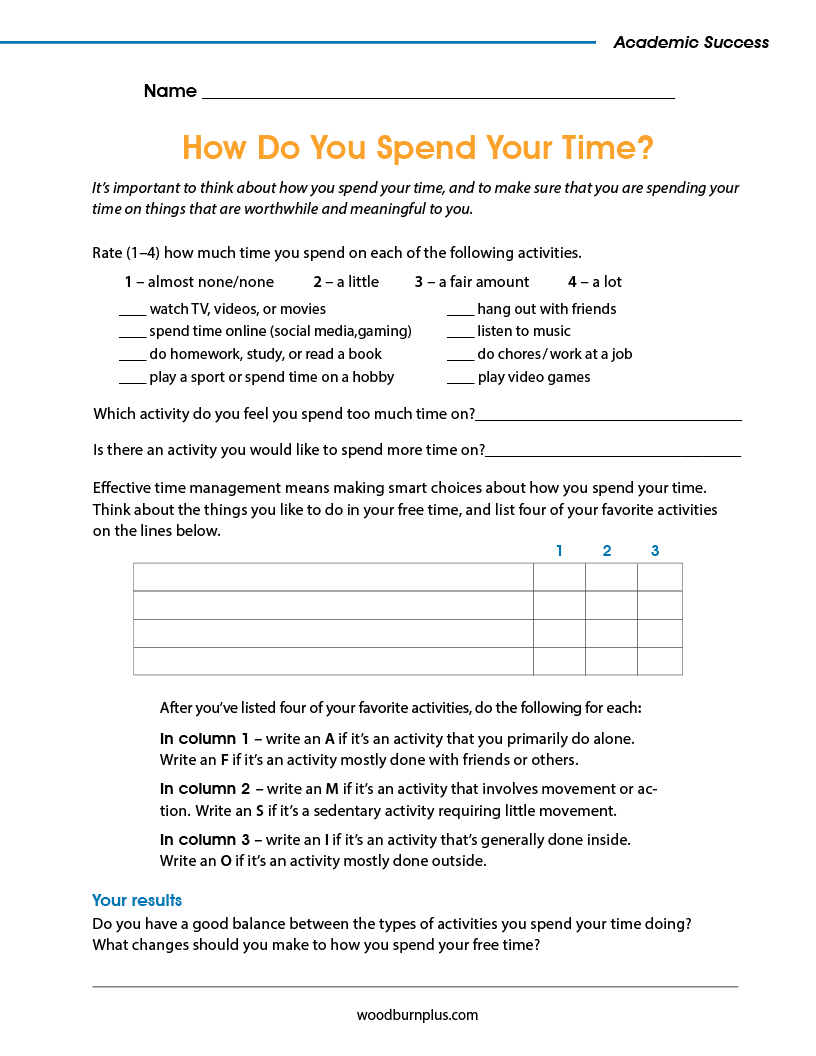 How Do You Spend Your Time?