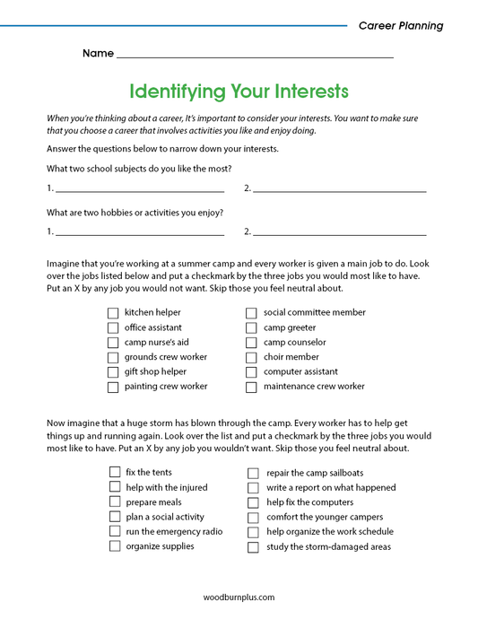 Identifying Your Interests