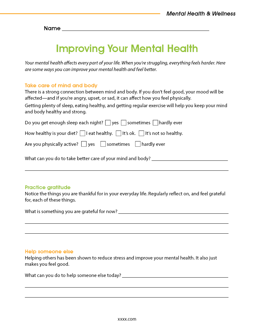 Improving Your Mental Health