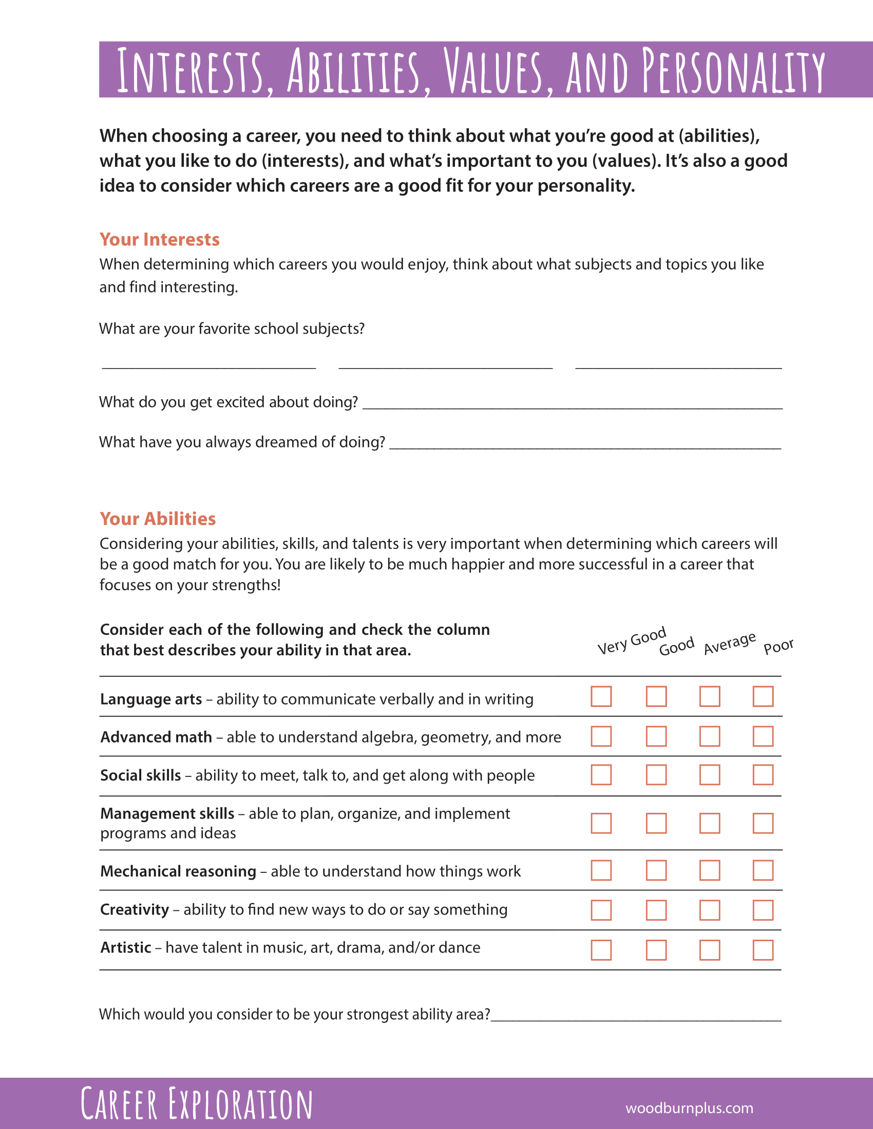 Interests, Abilities, Values, and Personality