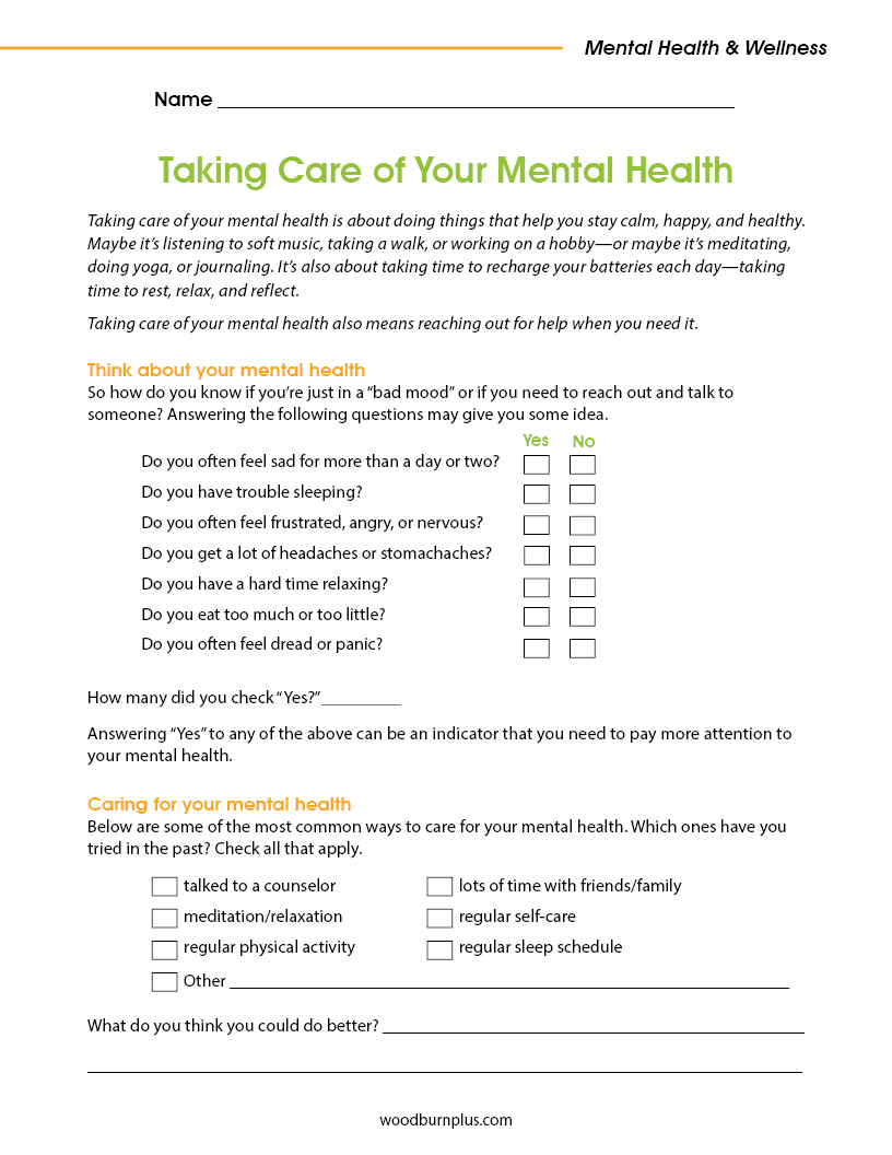 Taking Care of Your Mental Health