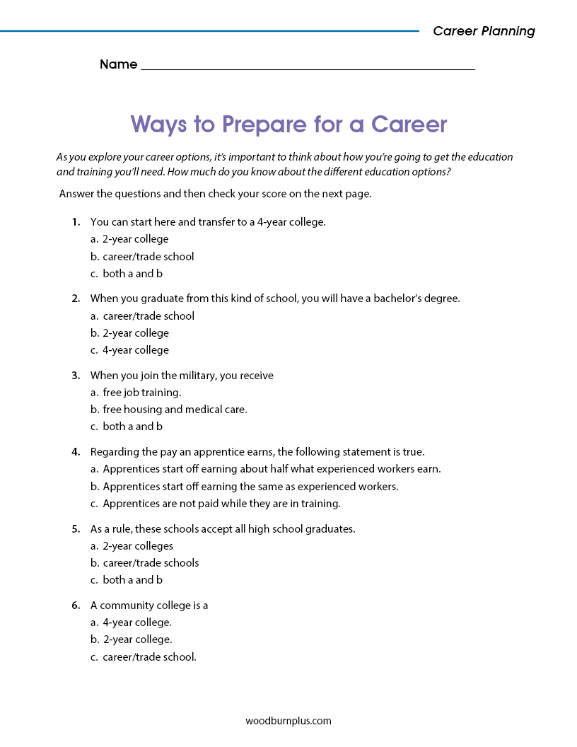 Ways to Prepare for a Career