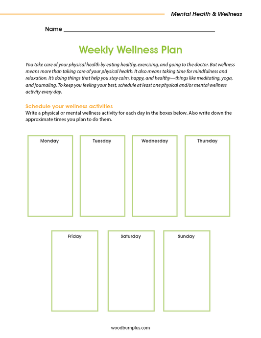 Weekly Wellness Plan