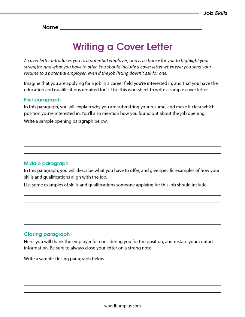 Writing a Cover Letter