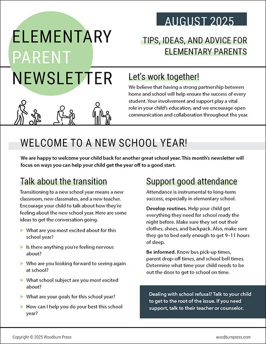 Elementary Parent Newsletter - August 2025