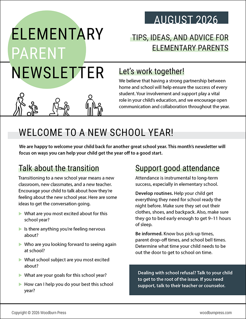 Elementary Parent Newsletter - August 2026