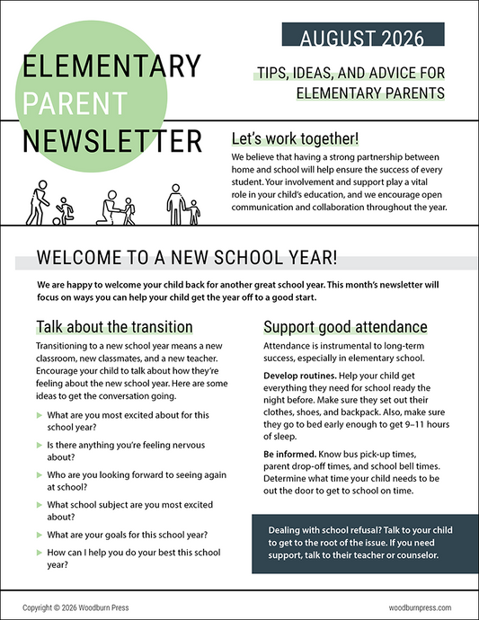Elementary Parent Newsletter - August 2026