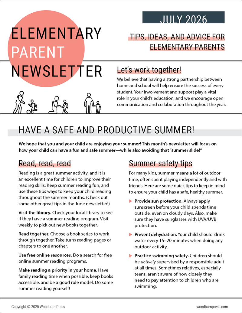 Elementary Parent Newsletter - July 2026