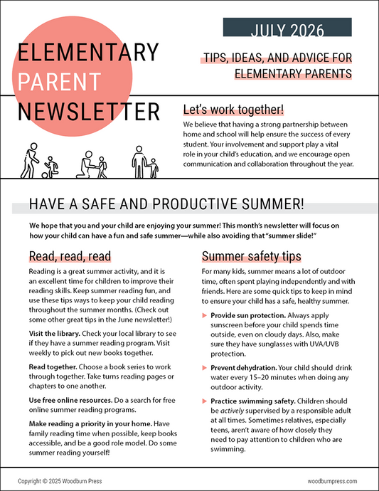Elementary Parent Newsletter - July 2026
