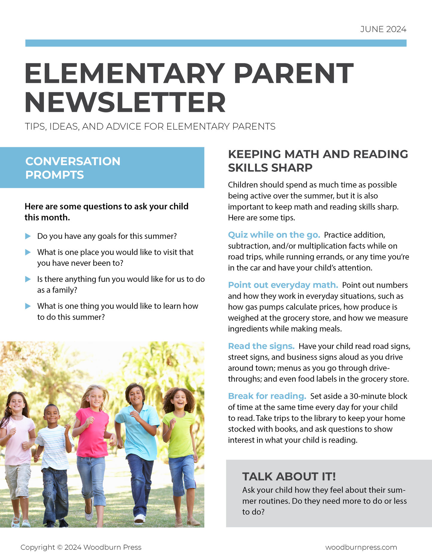 Elementary Parent Newsletter - June 2024