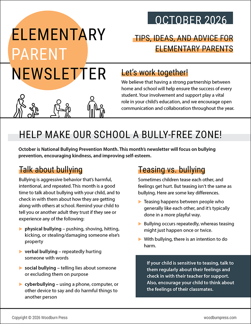 Elementary Parent Newsletter - October 2026