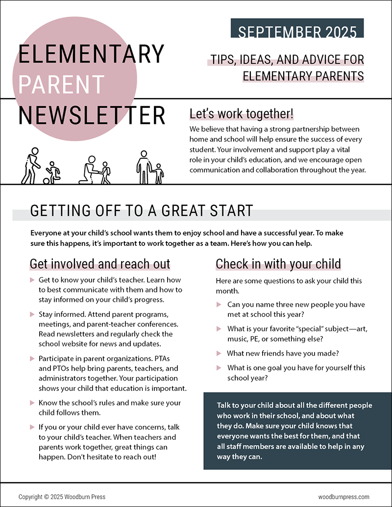 Elementary Parent Newsletter - September 2025